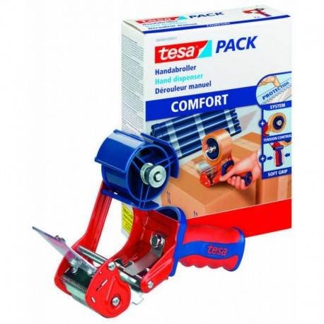 Dispenser for TESA COMFORT packing tapes with an automatic blade